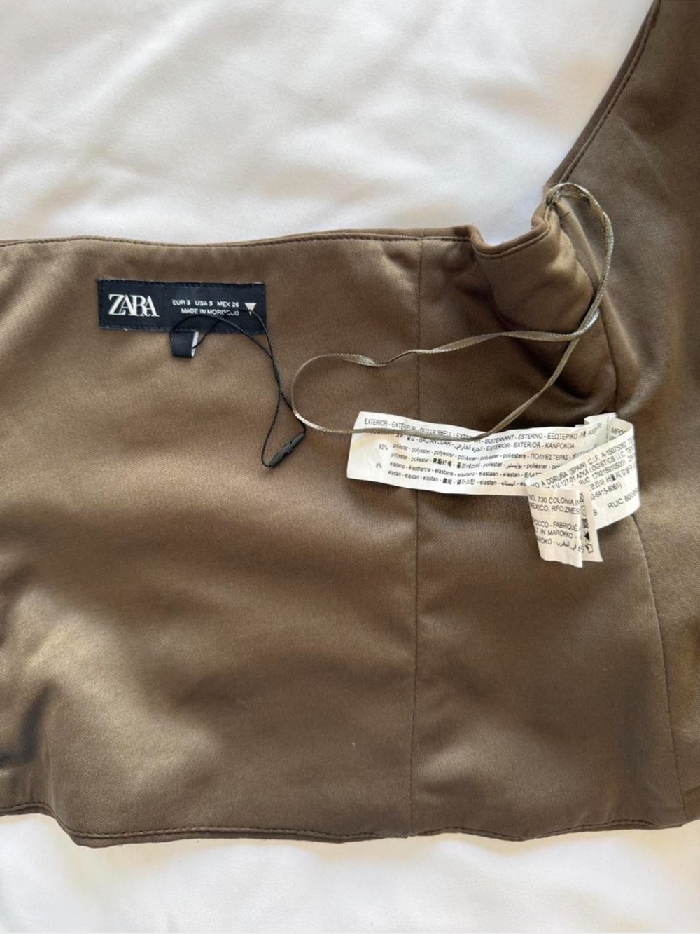 Zara Green brown halter top with pockets - Picture 8 of 8